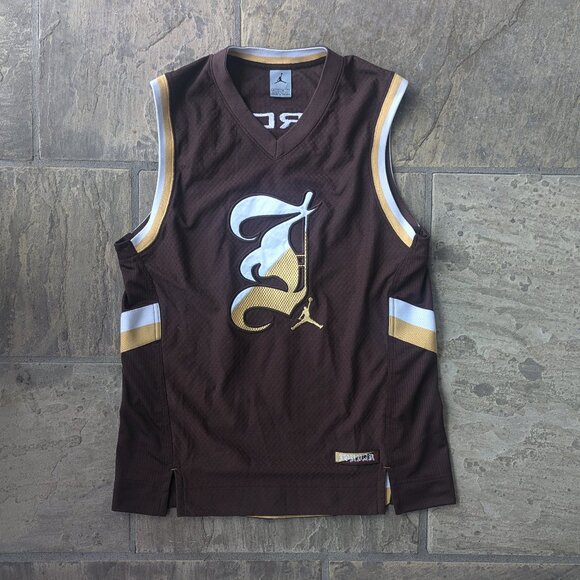 Jordan Other - Vintage Air Jordan Jersey Mens Brown Michael Jordan 23 Stitched Jumpman